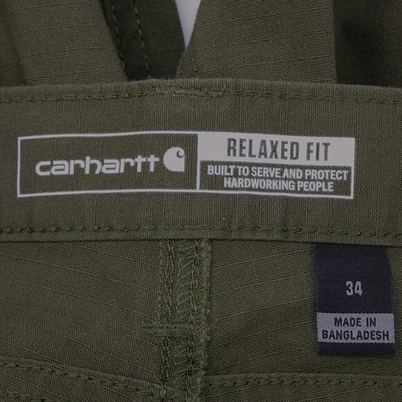 NWOT Carhartt Rugged Flex Utility Cargo Ripstop Shorts 34 Green Workwear - Picture 7 of 9